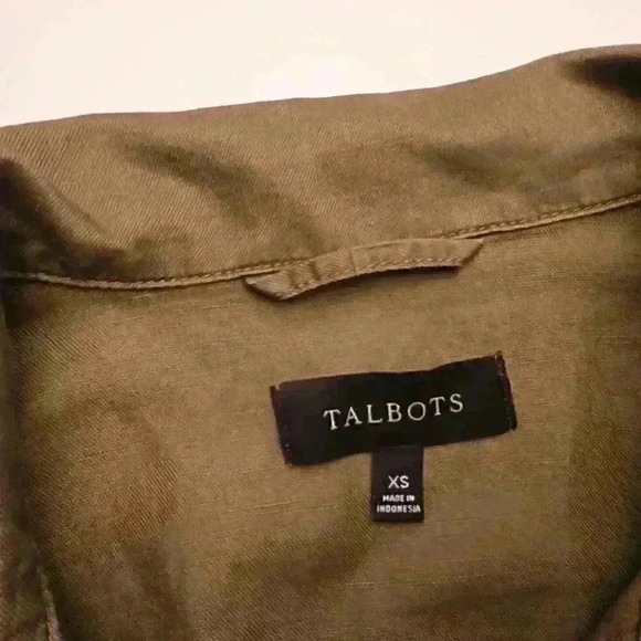 Talbots Womans Utility Jacket Size XS Army Green Streetwear Skater Grunge - Picture 4 of 8